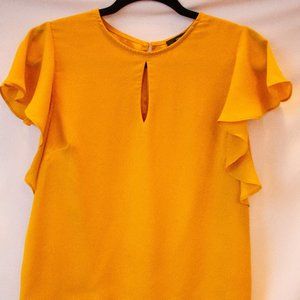 Mustard Yellow/Gold Short Sleeve Blouse